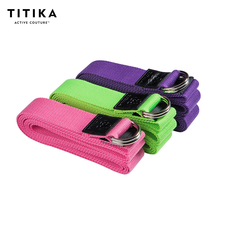 TITIKA加长伸展带瑜伽绳拉伸带纯棉弹力拉力带瑜珈辅助用品7405A
