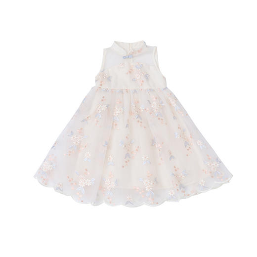 YD-40DH1Q55-3新款中大童蕾丝绣花荷包民族风时尚背心裙 商品图4