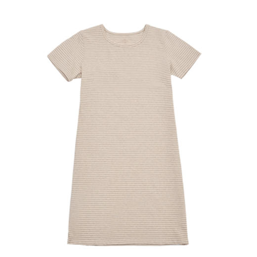 敦煌有机彩棉 素道短袖棉睡裙女mm宽松薄款日系孕妇可外穿家居服 商品图4