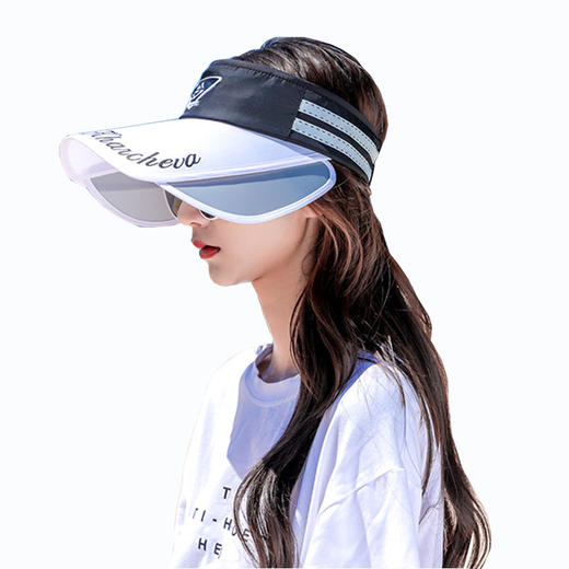 XL-抽拉式两杠空顶帽韩版潮空顶遮阳大沿防晒帽 商品图4