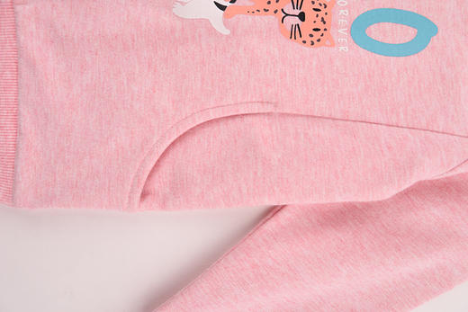 棉果果春秋季女童小毛圈长款连帽卫衣 M322182219437 商品图4