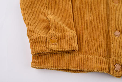 棉果果春秋季男童天鹅绒抽条+汗布休闲翻领外套M312100419480 商品图4