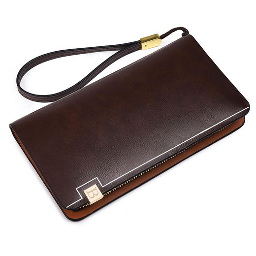 长款钱包PU皮男士拉链钱夹商务手拿包休闲虎口手抓箱包 商品图8