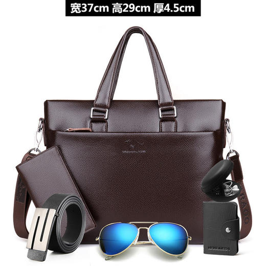 鹰歌袋鼠男包手提包商务单肩箱包斜挎包男士包公文包 商品图5