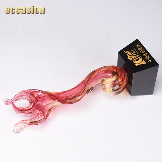 10周年奖杯定制古法琉璃定做企业年会水晶庆典表彰高档员工颁奖 商品图3