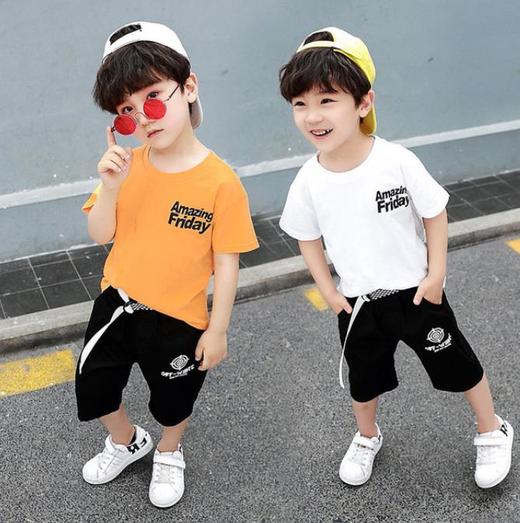 【童装】男童短袖套装夏装儿童中小童迷彩两件套街舞帅洋气潮 商品图0