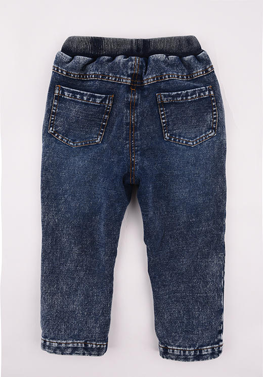 棉果果春秋季男童针织牛仔挂里长裤M312200219515 商品图1