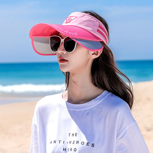 XL-抽拉式两杠空顶帽韩版潮空顶遮阳大沿防晒帽 商品图2