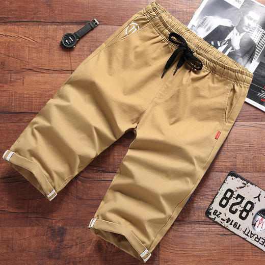 男装春夏休闲裤男士中腰七分裤修身男士裤子 商品图1