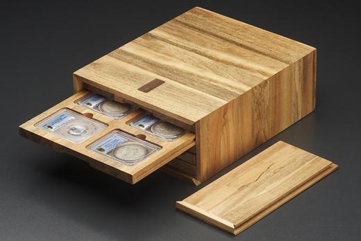 【实木泉匣】香樟木五层评级币实木函(5MP) 商品图7