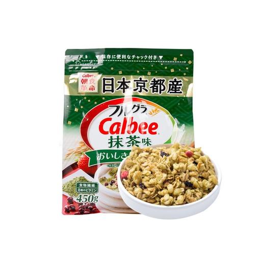 CALBEE/卡乐比 抹茶味水果麦片 450G有票JPY带授权招加盟代理 商品图0