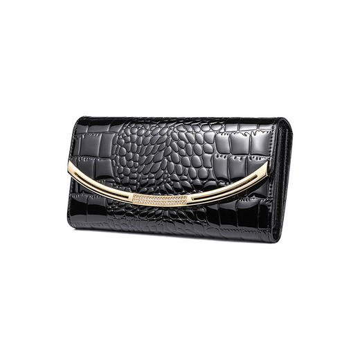 BYN-7533新款韩版女式长款真皮三折大容量牛皮钱包TZW 商品图1