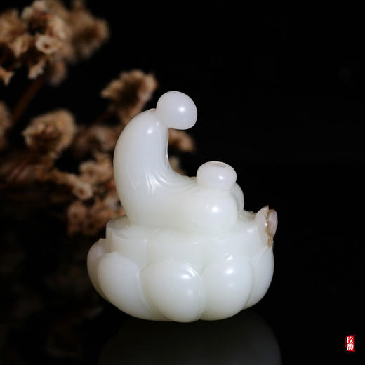 和田玉（羊脂玉）俄料香插--静思 97.72g 商品图0