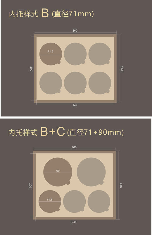【实木泉匣】老钱庄双层黑胡桃实木托盘式钱币收藏盒（SH已亥年新款） 商品图13