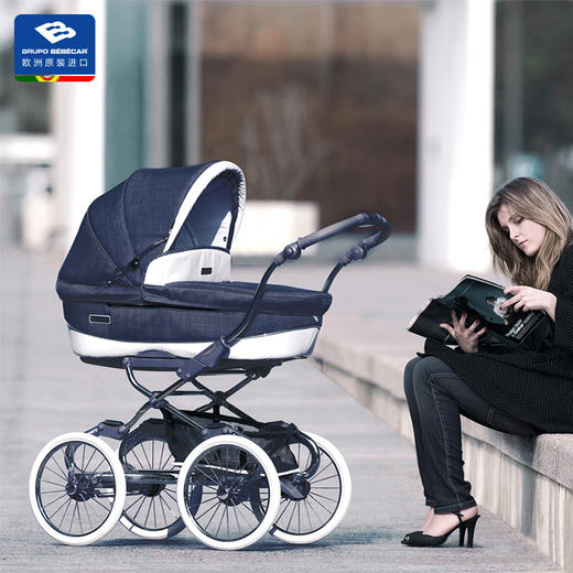 BEBECAR葡萄牙进口婴儿车欧洲高景观避震伯爵贵族四轮婴儿推车(含睡篮） 商品图4