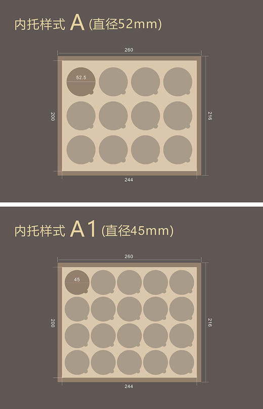 【实木泉匣】老钱庄双层黑胡桃实木托盘式钱币收藏盒（SH已亥年新款） 商品图12
