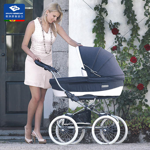 BEBECAR葡萄牙进口婴儿车欧洲高景观避震伯爵贵族四轮婴儿推车(含睡篮） 商品图5