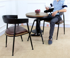 【咖啡桌】复古咖啡桌 铁艺实木家用餐桌 美式乡村做旧创意实木桌