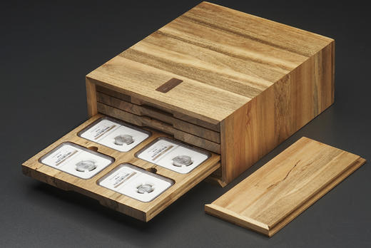 【实木泉匣】香樟木五层评级币实木函(5MP) 商品图4