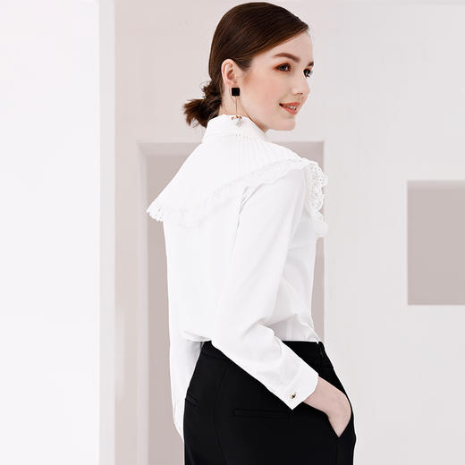 洛诗琳新款女装排扣长袖衬衫上衣京东特供