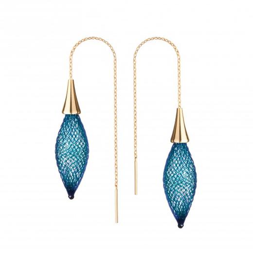 北京仓｜Vlum-Epineuses-孔雀蓝 耳线［法国设计师］ 商品图0