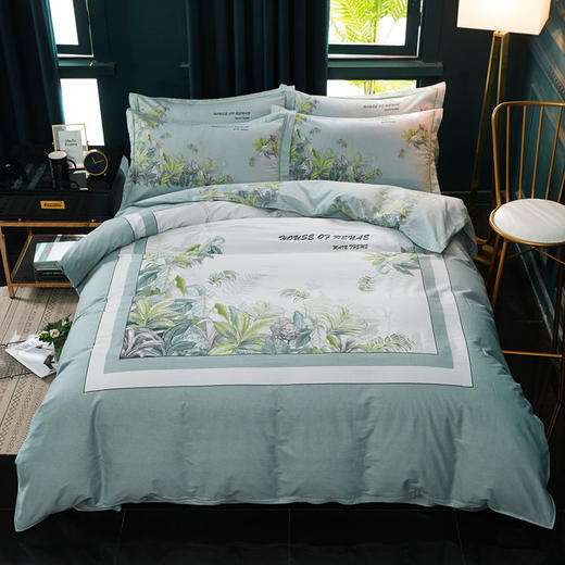 【现代中国风 裸感全棉】lehome床上四件套全棉纯棉床单套件新中式1.8-2.0m被套床上用品 商品图6