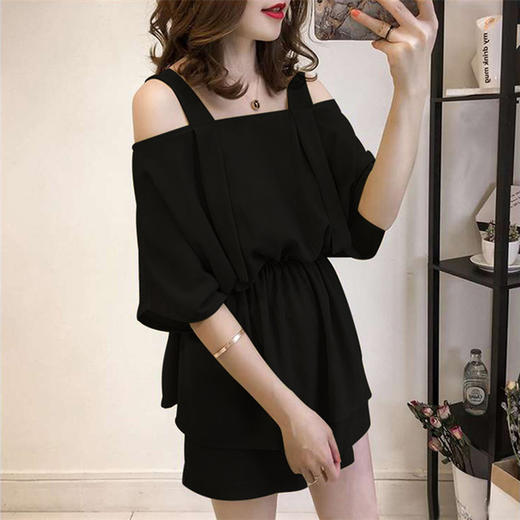 〖显瘦减龄两件套〗洋气大码女装2019新款胖mm夏装遮肚子套装胖妹妹显瘦减龄两件套潮 商品图4