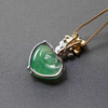 冰种阳绿翡翠如意吊坠18k黄金白金钻石镶嵌 商品缩略图5