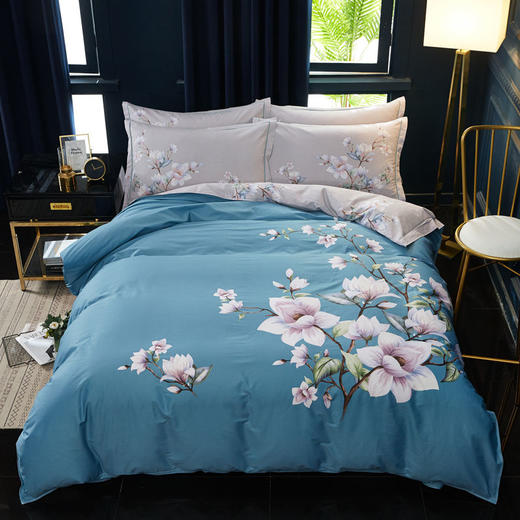 【现代中国风 裸感全棉】lehome床上四件套全棉纯棉床单套件新中式1.8-2.0m被套床上用品 商品图5