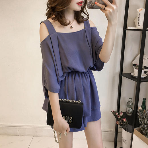 〖显瘦减龄两件套〗洋气大码女装2019新款胖mm夏装遮肚子套装胖妹妹显瘦减龄两件套潮 商品图2