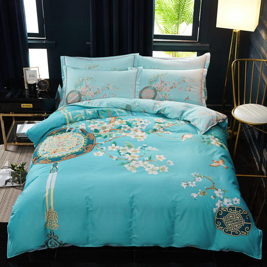 【现代中国风 裸感全棉】lehome床上四件套全棉纯棉床单套件新中式1.8-2.0m被套床上用品 商品图9