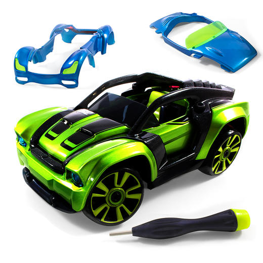 美国modarri玩具汽车 儿童可拆卸赛车组装改造玩具车仿真避震设计