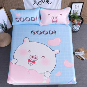 ABC-XL-70爆款凉席可水洗折叠冰丝席三件套