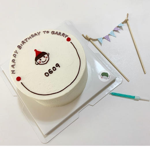 简笔画手绘蛋糕，下单前请提前24小时联系客服确定款式 商品图0