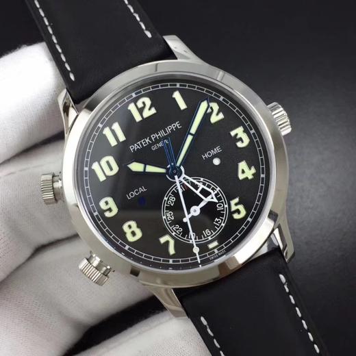 GR百达翡丽 时区功能ref.5524 Calatrava飞行家旅行时间腕表系列惊艳登场！男士腕表，皮表带，自动机械机芯，透底。 商品图4