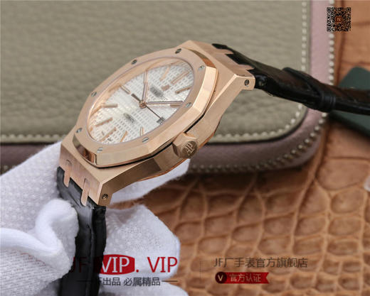 OM爱彼皇家橡树15400系列 原版1-1开模。男士腕表，皮表带，自动机械机芯，透底。 商品图5