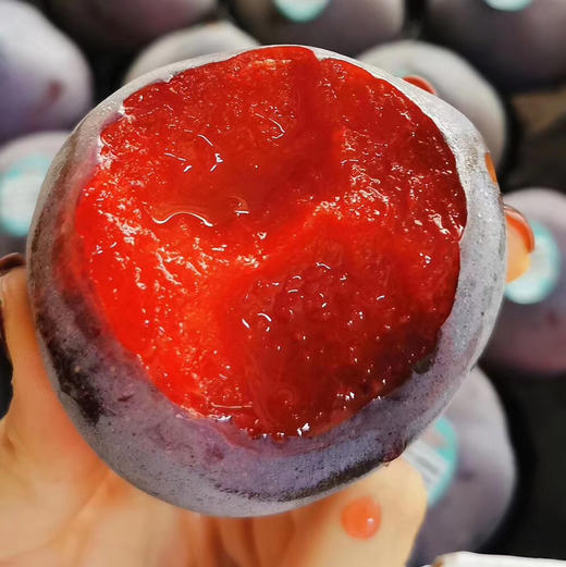 美国恐龙蛋midnightrose夜玫瑰单果约100g果肉像红玫瑰一样鲜艳