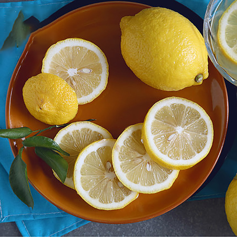 新鲜黄柠檬水果柠檬片皮薄榨汁泡茶