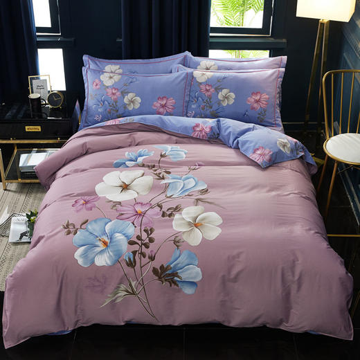 【现代中国风 裸感全棉】lehome床上四件套全棉纯棉床单套件新中式1.8-2.0m被套床上用品 商品图7