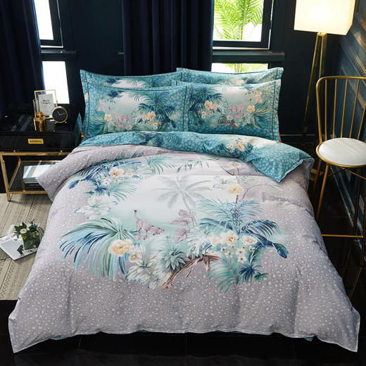 【现代中国风 裸感全棉】lehome床上四件套全棉纯棉床单套件新中式1.8-2.0m被套床上用品 商品图4