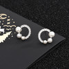 RSX-ES805日韩时尚气质贝珠满钻锆石耳钉几何耳环 商品缩略图2