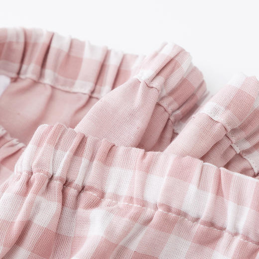 老米优品 / 无印代工厂出品！ 情侣款❤ 双层纱经典格短袖家居服 日式小格纹双层纱敲击透气的情侣款家居套装！ 商品图4