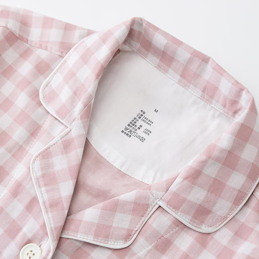 老米优品 / 无印代工厂出品！ 情侣款❤ 双层纱经典格短袖家居服 日式小格纹双层纱敲击透气的情侣款家居套装！ 商品图3