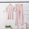 老米优品 / 无印代工厂出品！ 情侣款❤ 双层纱经典格短袖家居服 日式小格纹双层纱敲击透气的情侣款家居套装！ 商品缩略图2