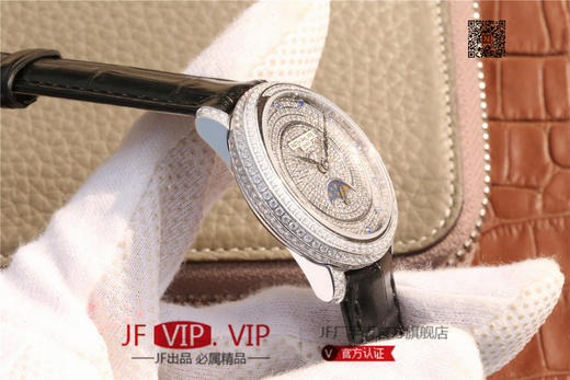 百达翡丽复杂功能系列4968女士手表。海鸥克隆组装215 PS LU手动机械机芯,33.3毫米直径，镶嵌施华洛世奇钻。 商品图4