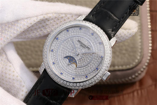 百达翡丽复杂功能系列4968女士手表。海鸥克隆组装215 PS LU手动机械机芯,33.3毫米直径，镶嵌施华洛世奇钻。 商品图2