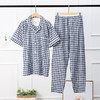 老米优品 / 无印代工厂出品！ 情侣款❤ 双层纱经典格短袖家居服 日式小格纹双层纱敲击透气的情侣款家居套装！ 商品缩略图6