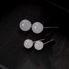 YLY-S925纯银和田玉精致简约小巧小众设计显瘦耳钉TZW 商品缩略图2