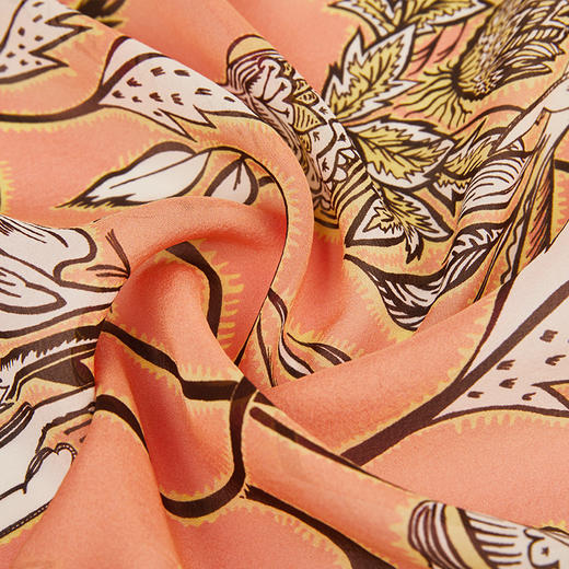 万事利双面印花长巾  飞鸟拂春 商品图5