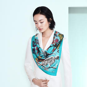 双面印花大方巾  镜花一梦（简包装）